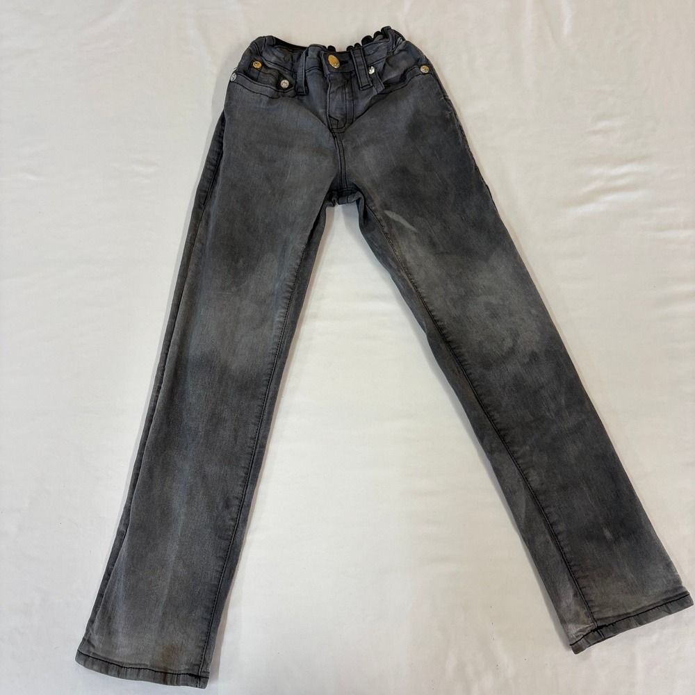 True Religion Ricky Relaxed Straight Boys Jeans Gray Size 10 Denim Pants